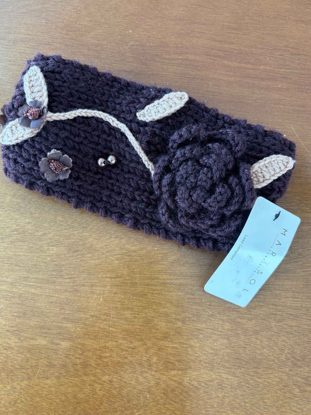 brand-new-with-tags (NWT) Mar Y Sol hand-knit ear warmer headband